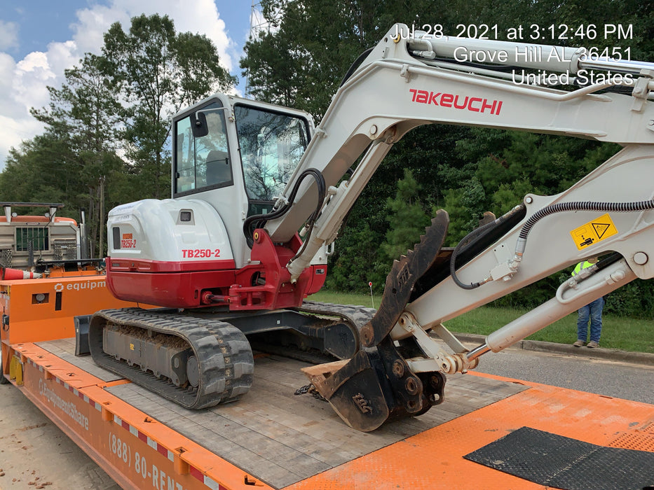 2020 Takeuchi TB250-2C Cab/Heat/Air, Rubber Tracks, Manual TAG QC