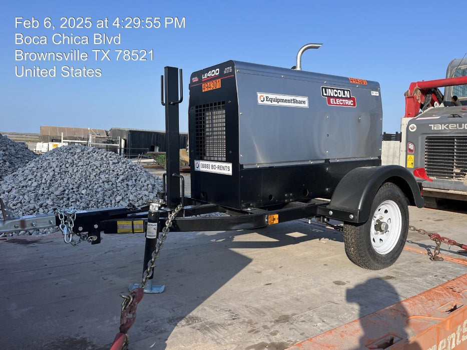 2025 Lincoln Electric LE400 Diesel, Kubota V1505, 22 HP, Trlr, Cable Rack, Light Kit, ES Decals, T3