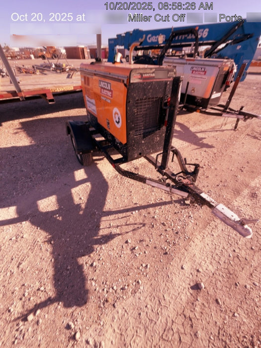 2021 Lincoln Electric Vantage 322 Vantage 322 Ready Pak 3 w/ Decals, ORANGE (includes trailer, cable rack, fender light kit) NO Telematics