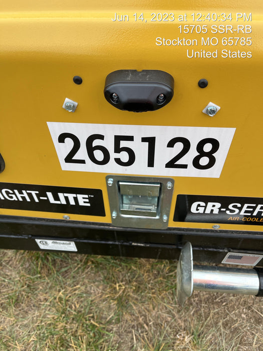 2022 Allmand NLV3GR (4) LED Light Fixture 350W, 23' Vertical Mast, 3kW Prime, Towable, ES Decals, T3