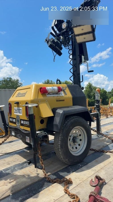 2022 Allmand NLV3GR (4) LED Light Fixture 350W, 23' Vertical Mast, 3kW Prime, Towable, ES Decals, T3