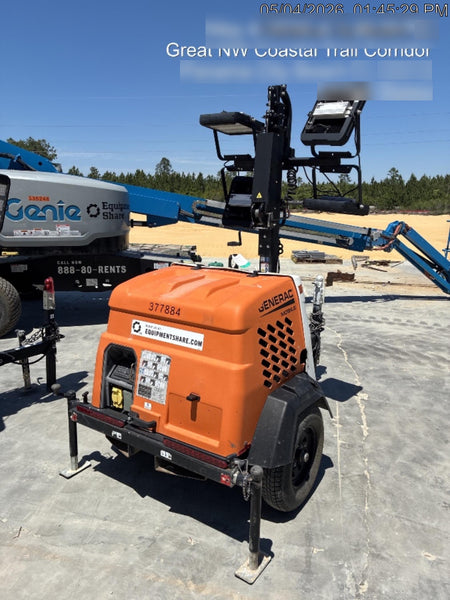 2023 Generac MLT2 Diesel, Flex Switch 120V Input, Powerzone Controller, 
(4) 320W LED Lights, 4kW Generator, 39.9 Gal Fuel Tank, 2" Ball, T3