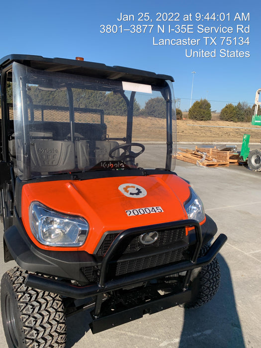 2022 Kubota RTV-X1140W-H Plastic Canopy, Windshield Acrylic Clear, LED Strobe Light, Wire Harness Kit, Back up Alarm