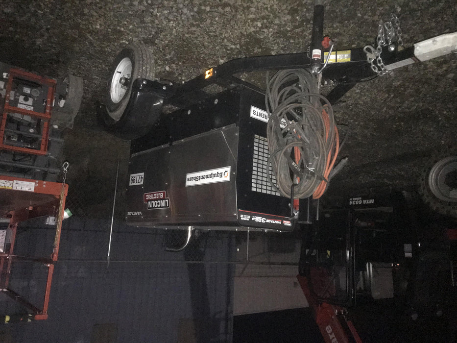 2019 Lincoln Electric Vantage 322 Ready-Pak 3, Two Wheel Trailer, Fender and Light Kit, Cable Rack