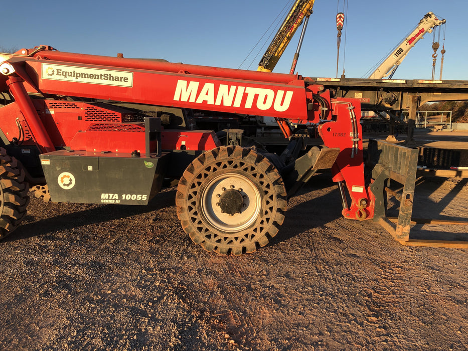 2019 Manitou MTA10055 Manitou MTA10055 - 120 HP T4, Canopy, Worklights/Strobe, Beacon, 66" Carriage, 60" Forks, Solid Tires, Lift Hook, Aux Hydraulics