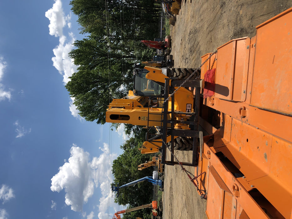 2020 JCB 510-56 Cab/Heat/Air, 74 HP, Solid Tires, STD Worklight, Beacon, Aux Hydraulics, Lifting Eye, Back up Alarm w/66" Carriage/60" Forks