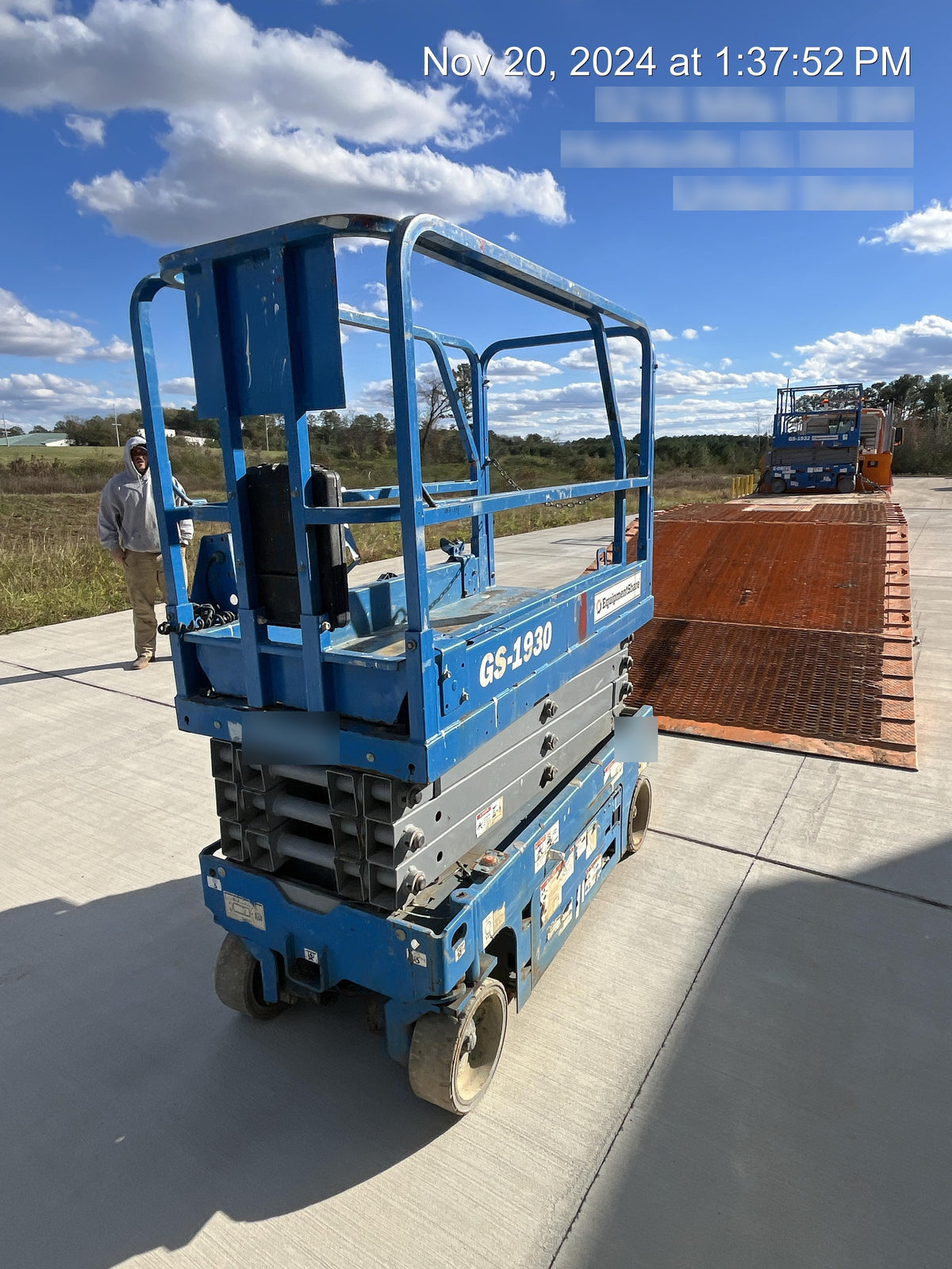 2019 Genie GS-1930 Fixed rails with chain Entry