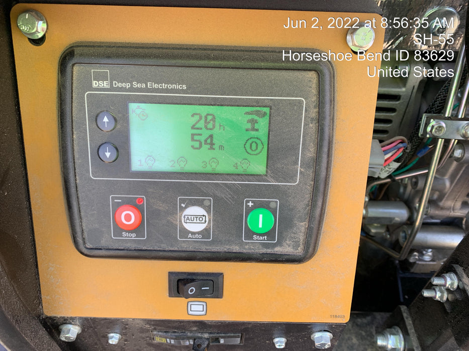 2021 Allmand NLV3GR (4) LED Light Fixture 350W, 23' Vertical Mast, 3kW Prime, Towable, Deep Sea L401, Leveling Jacks, Yanmar T4F 5.8hp