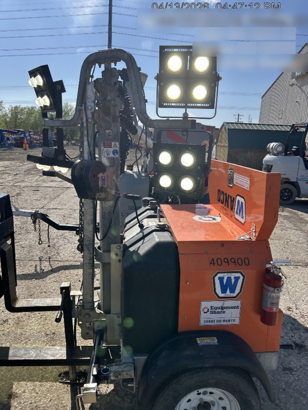 2024 Wanco WLTT-4MM4K Diesel, Deep Sea Controller, Shore Power Plug, Auto Start, (4) 350W LED Floodlights, 4kW Generator, 60 Gal Fuel Tank, 2" Ball, T3