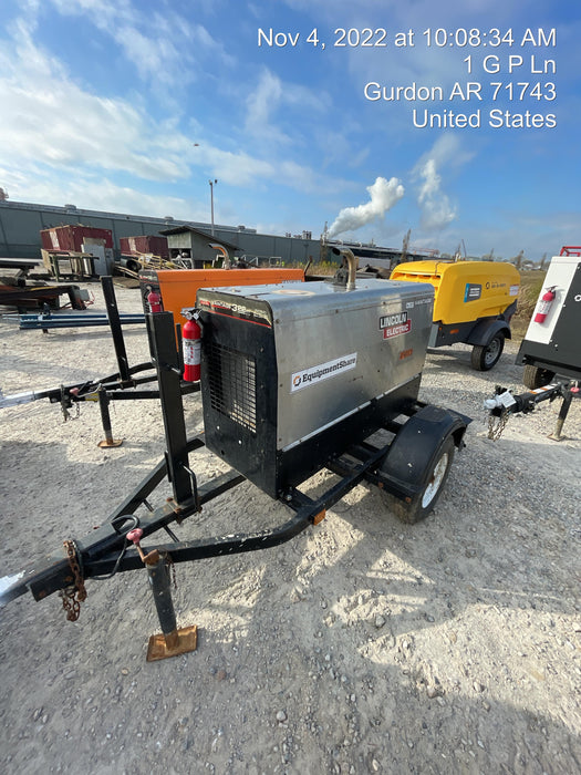 2019 Lincoln Electric Vantage 322 Ready-Pak 3, Two Wheel Trailer, Fender and Light Kit, Cable Rack