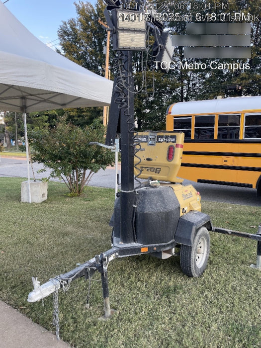 2022 Allmand NLV3GR (4) LED Light Fixture 350W, 23' Vertical Mast, 3kW Prime, Towable, Deep Sea L401, Leveling Jacks, Yanmar T4F 5.8hp