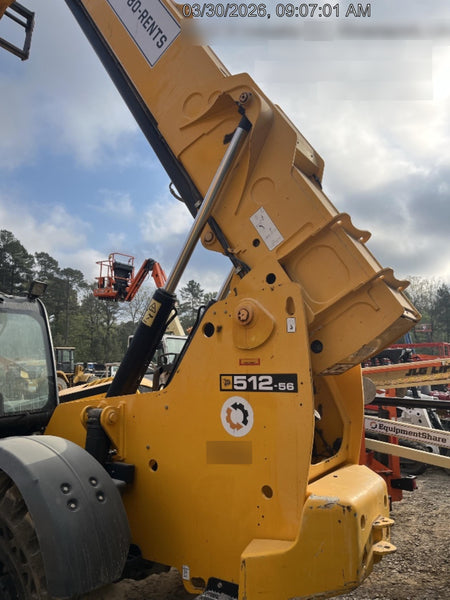2019 JCB 512-56 Canopy, 109 HP, Solid Tires, STD Worklight, Beacon, Aux Hydraulics, Lifting Eye, Back up Alarm w/66" Carriage/60" Forks