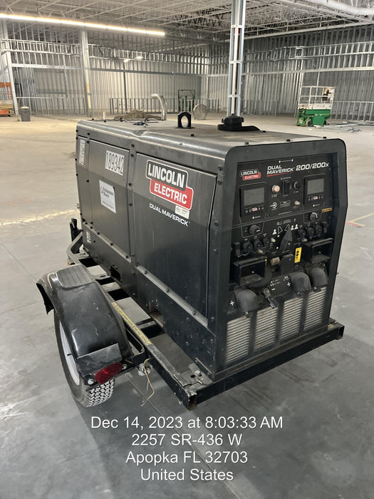 2021 Lincoln Electric Dual Maverick 200/200X Ready Pak 3, Includes Trailer, Cable Rack, Fender Light Kit