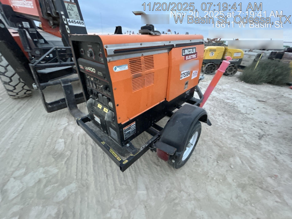 2022 Lincoln Electric LE400 Kubota V1505, Trlr, Cable Rack, Light Kit, ES Decals, T3