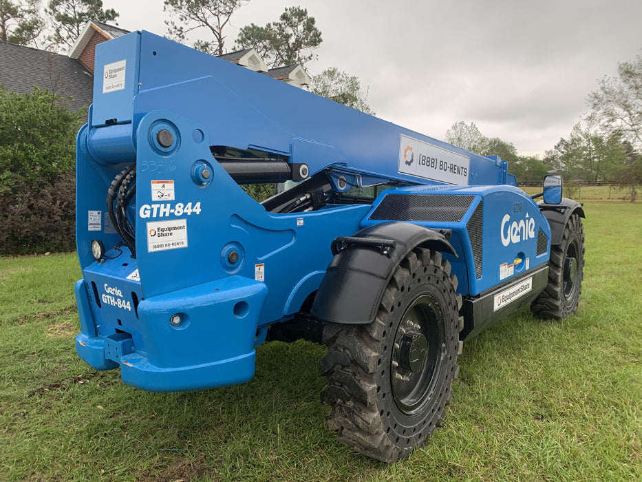 2020 Genie GTH-844 Cab/Heat/Air, Solid Tires, Work Lights, Beacon, Aux Hydraulics, Back up Alarm, Lifting Eye