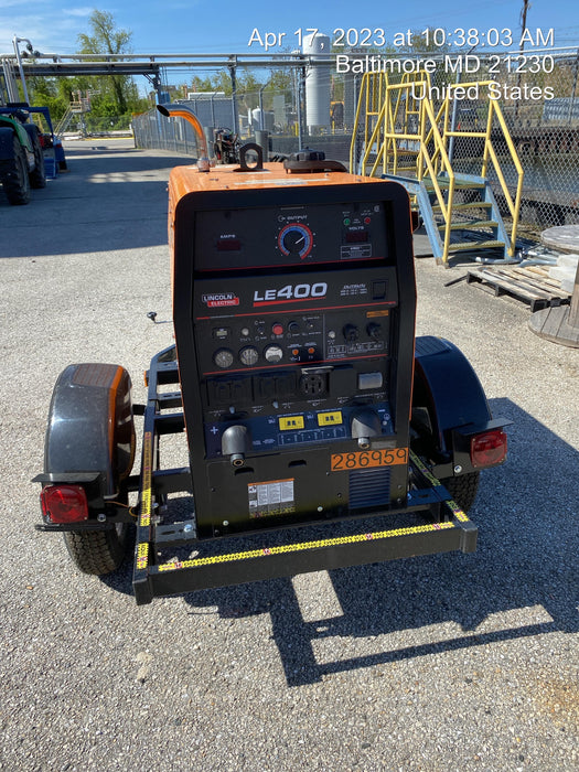 2022 Lincoln Electric LE400 Kubota V1505, Trlr, Cable Rack, Light Kit, ES Decals, T3