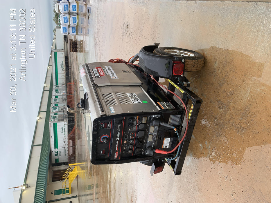 2019 Lincoln Electric Vantage 322 Lincoln Vantage 322 Welder w/Trailer, Light Kit, Cable Rack