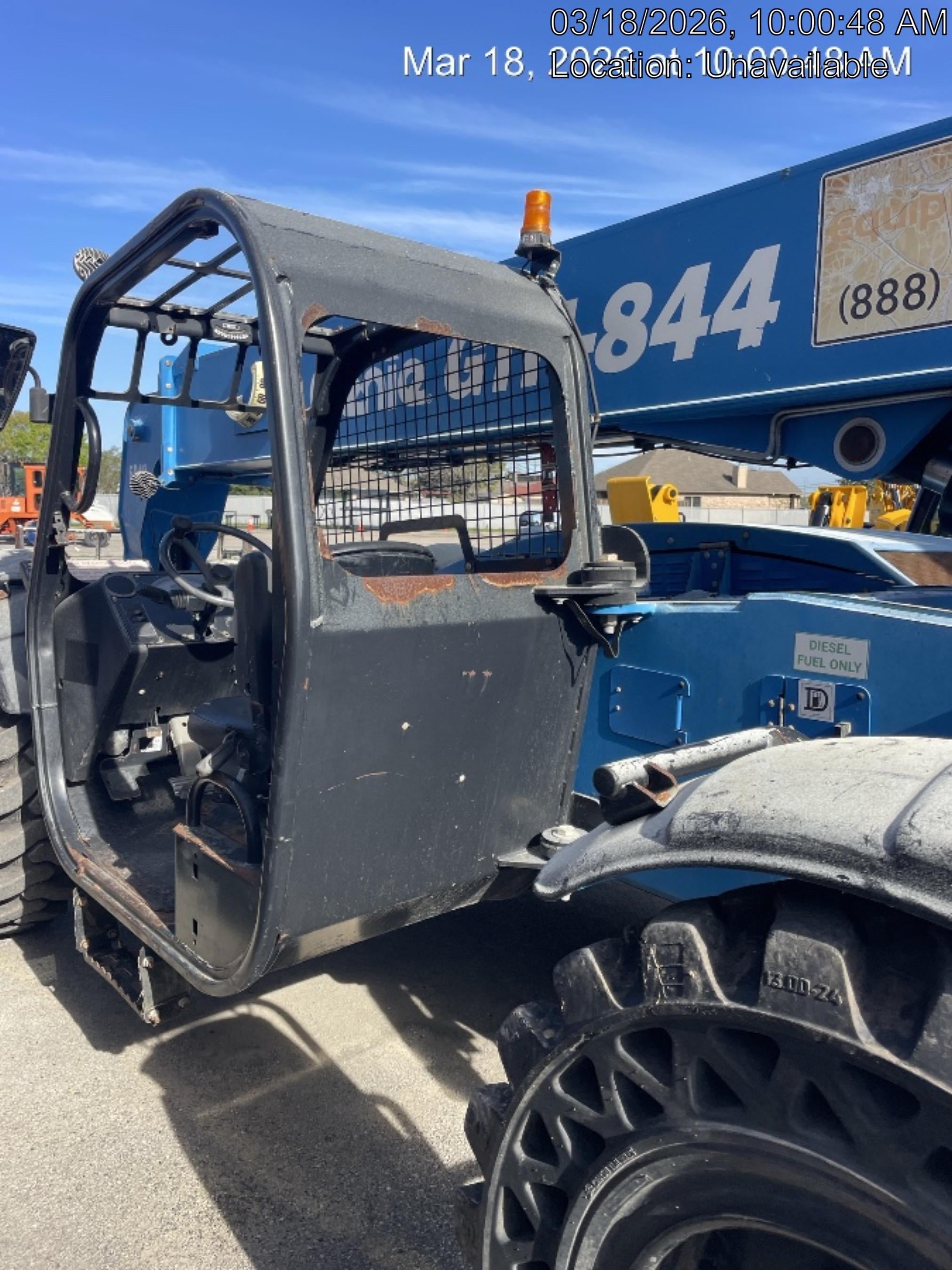 2017 Genie GTH-844 Genie GTH-844, Solid Tires, 60" carriage/forks, Open ROPS, Work Lights