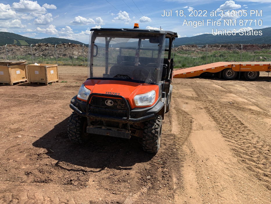 2022 Kubota RTV-X1140W-H Plastic Canopy, Windshield Acrylic Clear, LED Strobe Light, Wire Harness Kit, Back up Alarm
