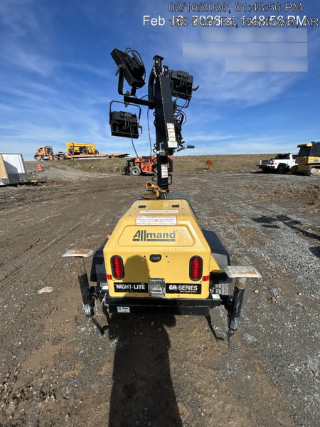 2022 Allmand NLV3GR (4) LED Light Fixture 350W, 23' Vertical Mast, 3kW Prime, Towable, Deep Sea L401, Leveling Jacks, Yanmar T4F 5.8hp