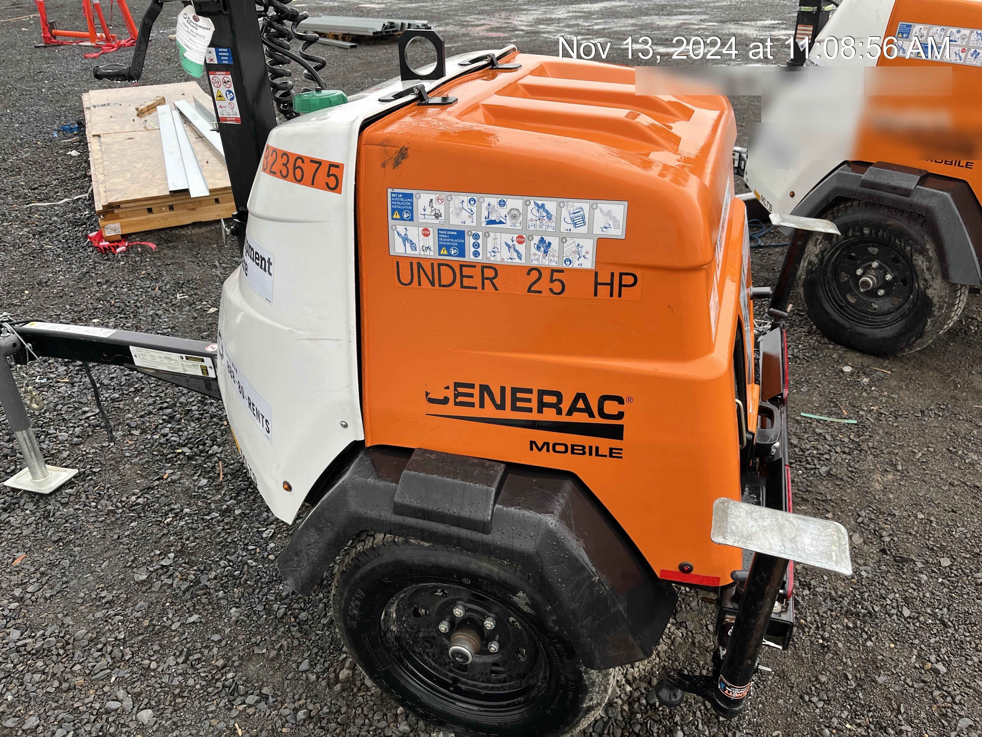 2023 Generac MLT2 Diesel, Flex Switch 120V Input, Powerzone Controller, (4) 320W LED Lights, 4kW Generator, 39.9 Gal Fuel Tank, 2" Ball, T3