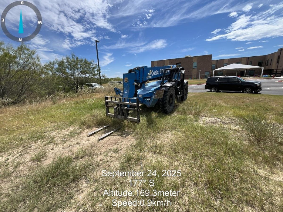 2018 Genie GTH-1056 GTH-1056 w/Open ROPS, Solid Tires, Work Lights, 60" carriage/forks, cab mesh, beacon