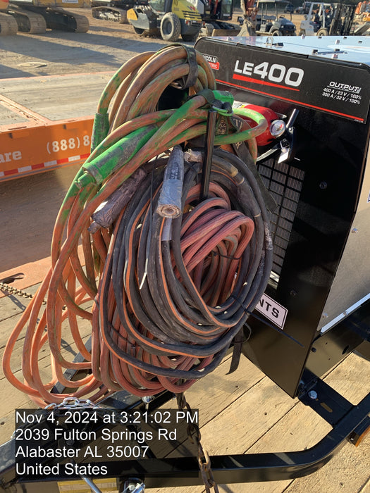 2024 Lincoln Electric LE400 Kubota V1505, Trlr, Cable Rack, Light Kit, ES Decals, T3