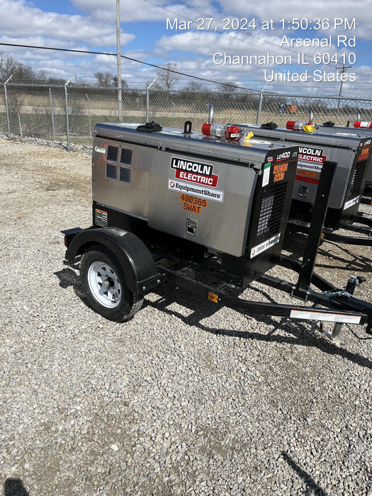 2024 Lincoln Electric LE400 Kubota V1505, Trlr, Cable Rack, Light Kit, ES Decals, T3