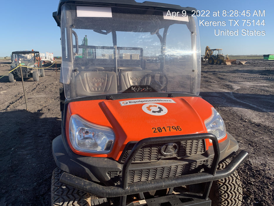 2022 Kubota RTV-X1140W-H Plastic Canopy, Windshield Acrylic Clear, LED Strobe Light, Wire Harness Kit, Back up Alarm