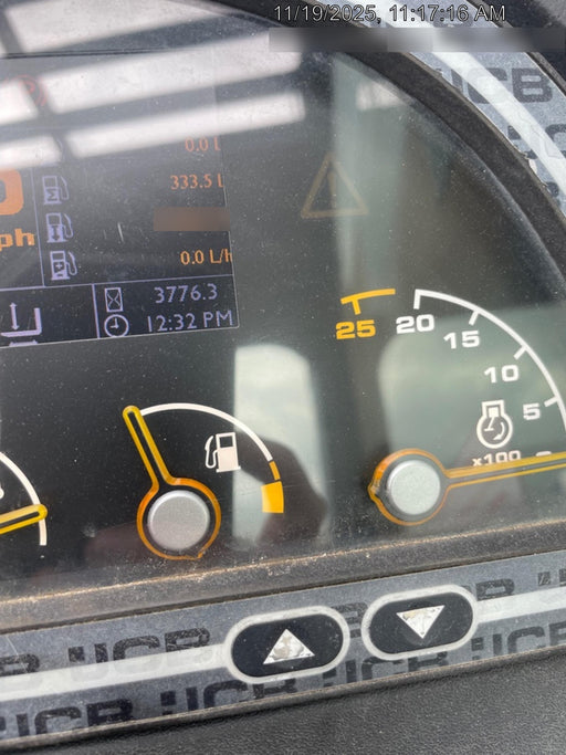 2019 JCB 510-56 Open ROPS, 74 HP, Solid Tires, Worklights, Beacon, Aux Hydraulics, Lifting Eye w/60" Carriage/60" Forks