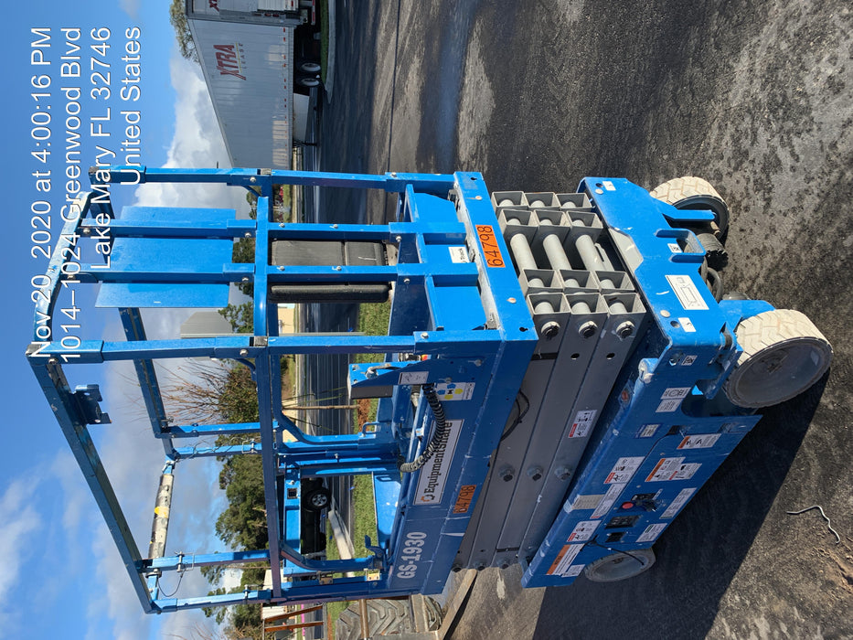 2020 Genie GS-1930 Solid Non Marking Tires, Beacon, Folding rails with half height swing gate