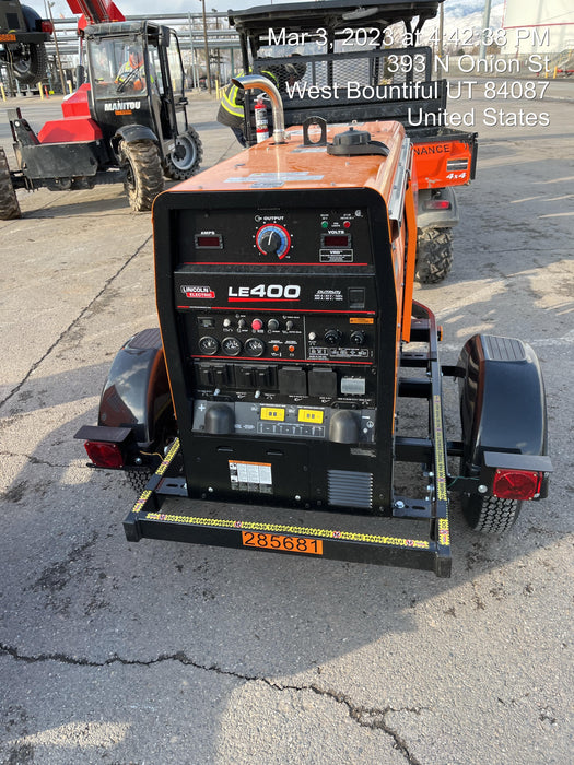 2022 Lincoln Electric LE400 Kubota V1505, Trlr, Cable Rack, Light Kit, ES Decals, T3