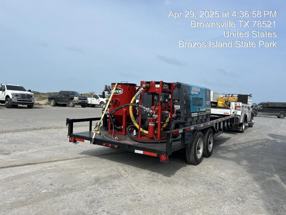 2025 TEXAS PRIDE TRAILERS 18'-20' Lowboy Sand Blasting Unit