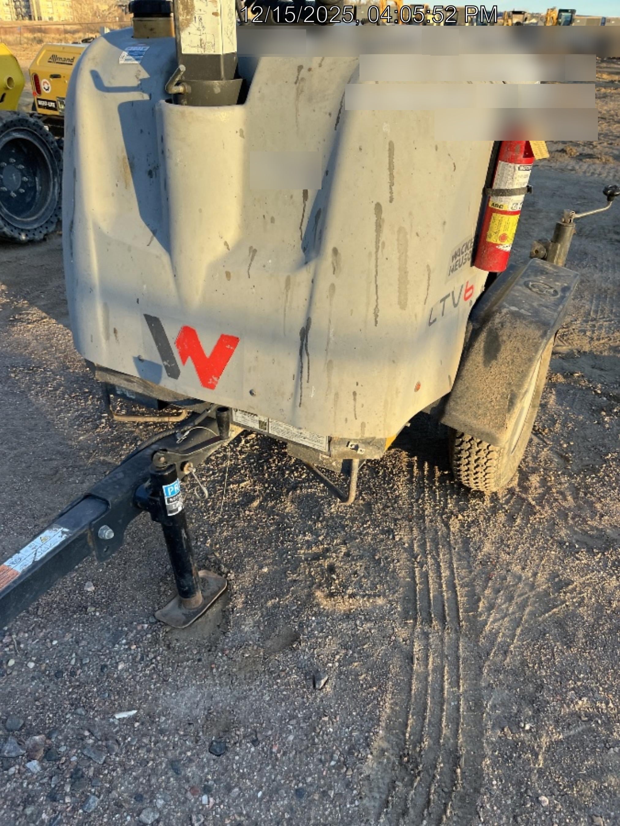 Wacker Neuson LTV6K-MH Wacker Neuson LTV6K Mobile Light Tower w/Fuel Level Sensor Installed