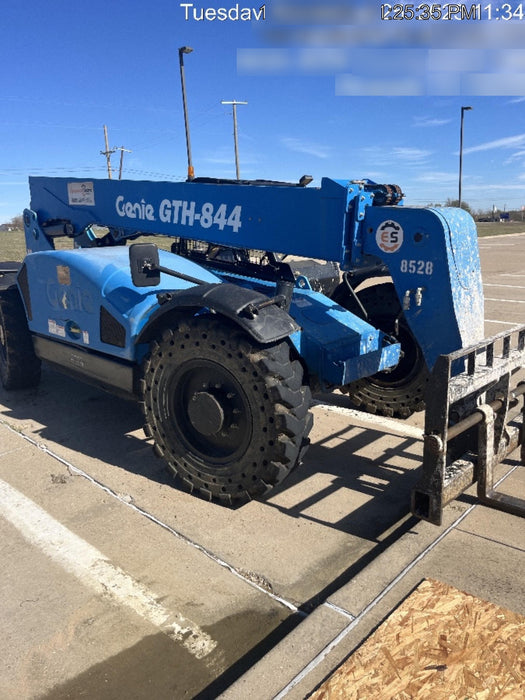 2018 Genie GTH-844 Genie GTH-844D w/Open ROPS, Solid Tires, Work Light/Beacon, 60" Carriage and Forks