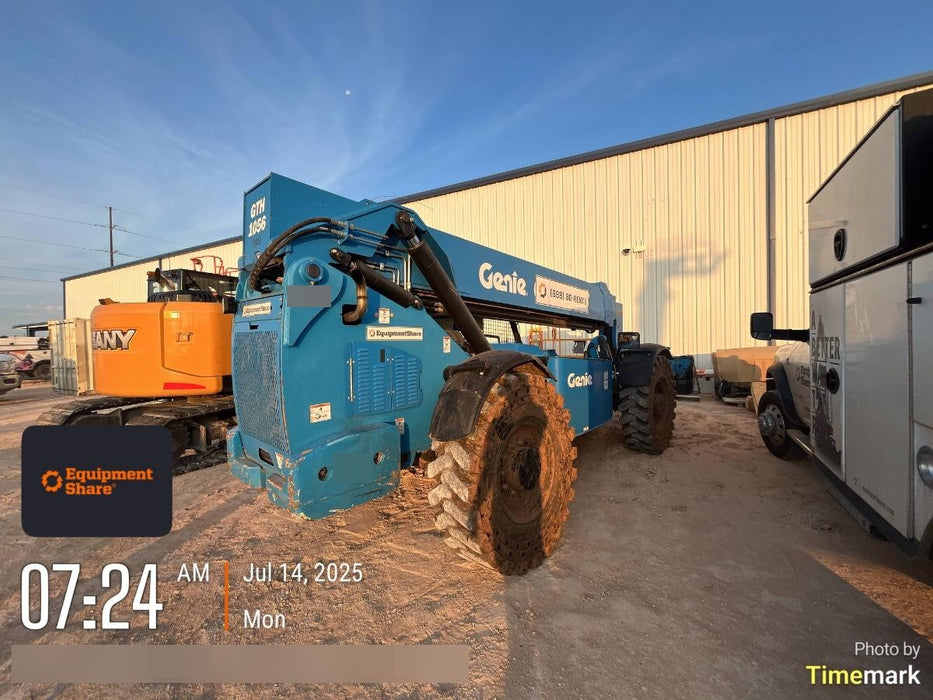 2018 Genie GTH-1056 Genie GTH-1056 w/ROPS, Work Lights, Solid Tires, RH Cab Mesh, Beacon, 60" Carriage and Forks