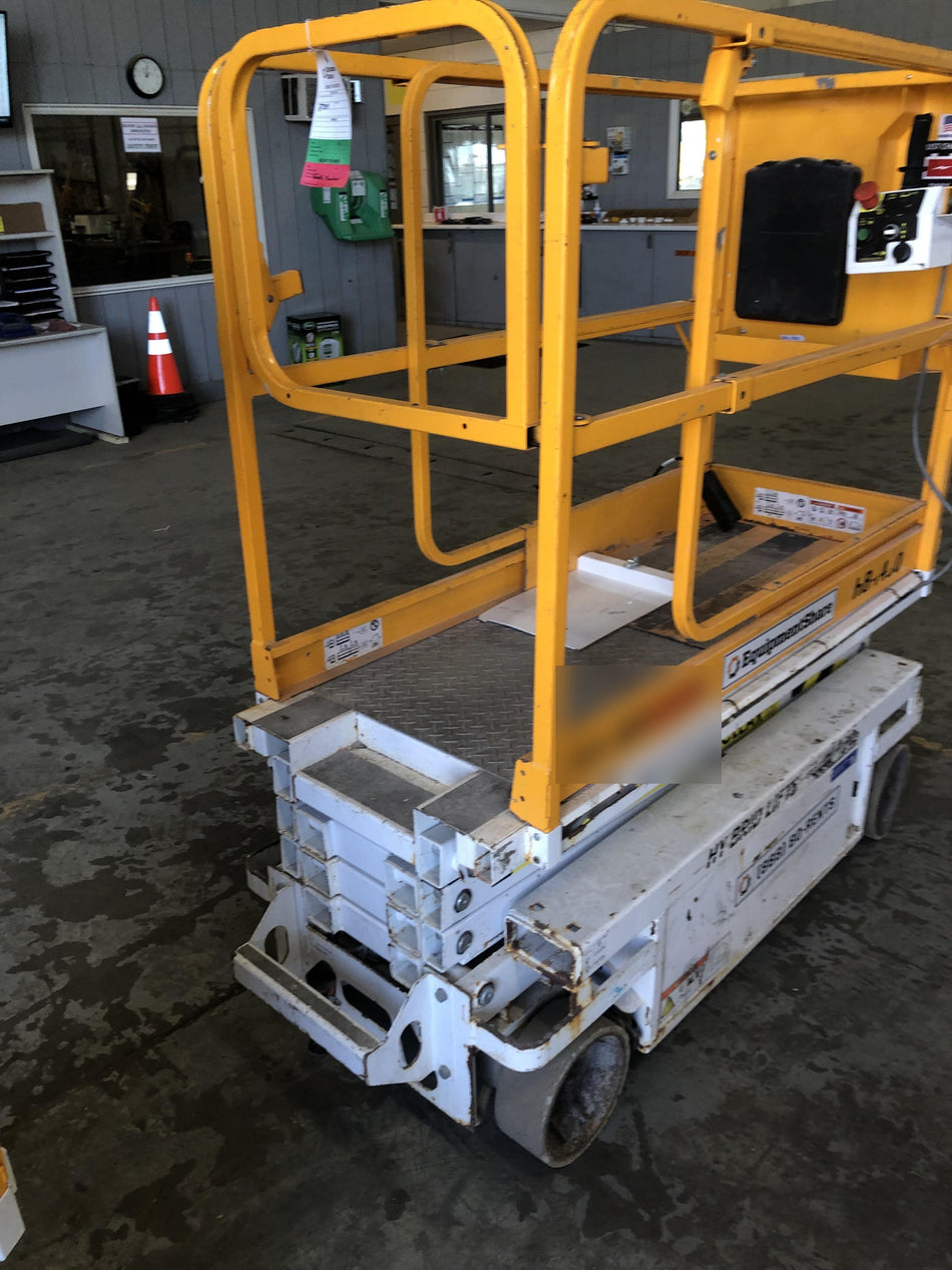 Custom Equipment HB-1430 Hy-Brid Scissor Lift
Platform capacity up to 670 lbs
Working height up to 20 ft
Weighs under 1,700 lbs
Non-marking wheels