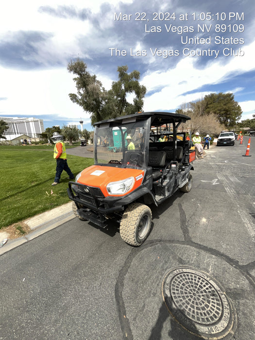 2022 Kubota RTV-X1140W-H Plastic Canopy, Windshield Acrylic Clear, LED Strobe Light, Wire Harness Kit, Back up Alarm