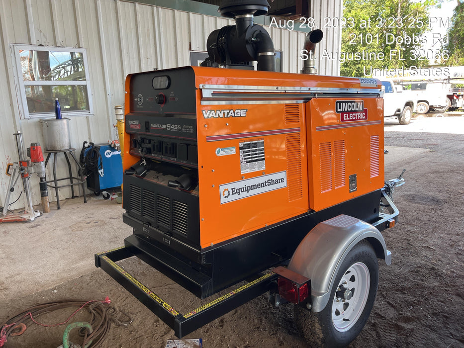 2022 Lincoln Electric Vantage 549X Crosslink Technology, Trailer Mounted, ES Decals, T3