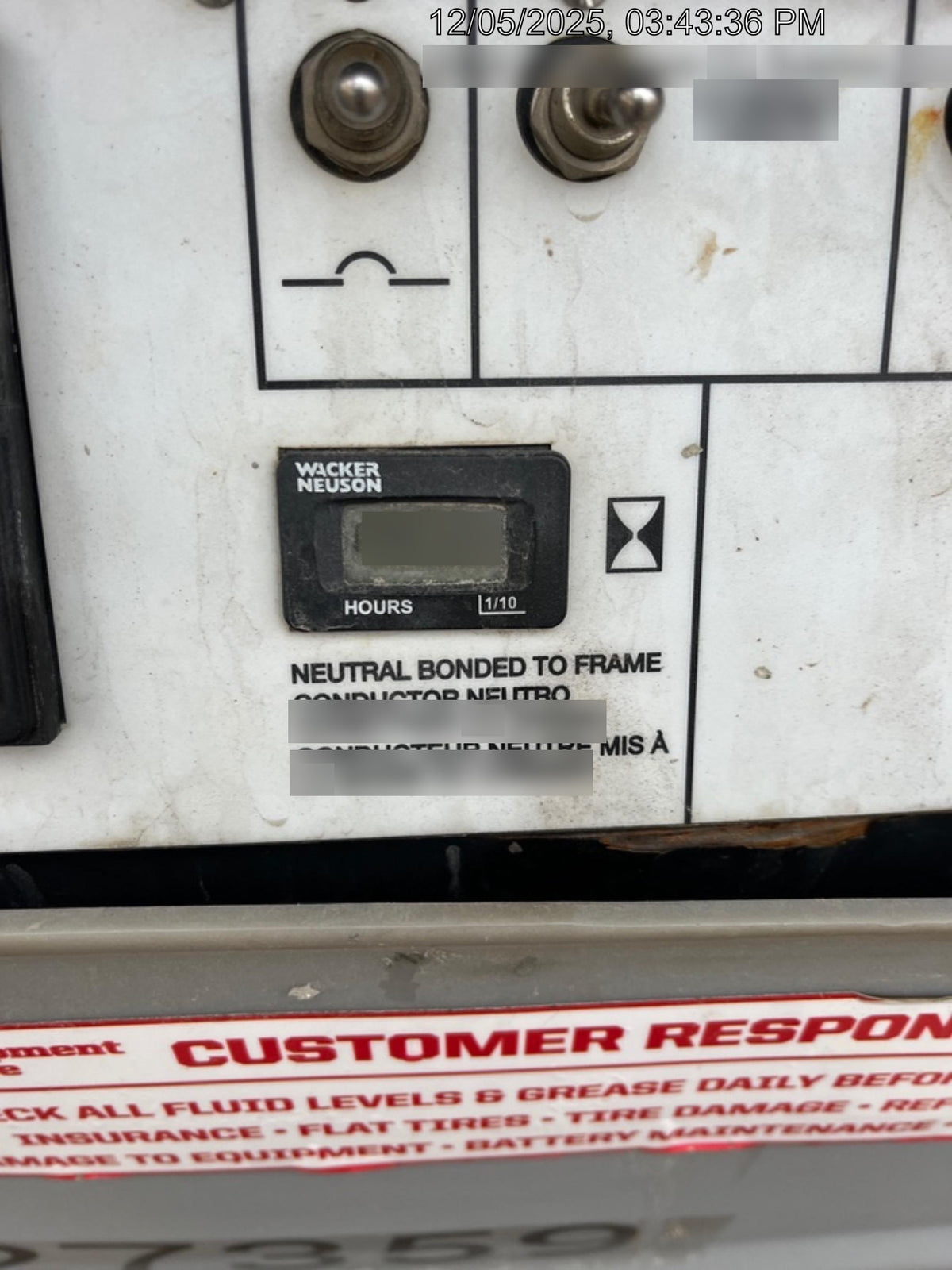2019 Wacker Neuson LTV6L-MH Standard Options, ES Track Hardware, Fuel Level Sensor