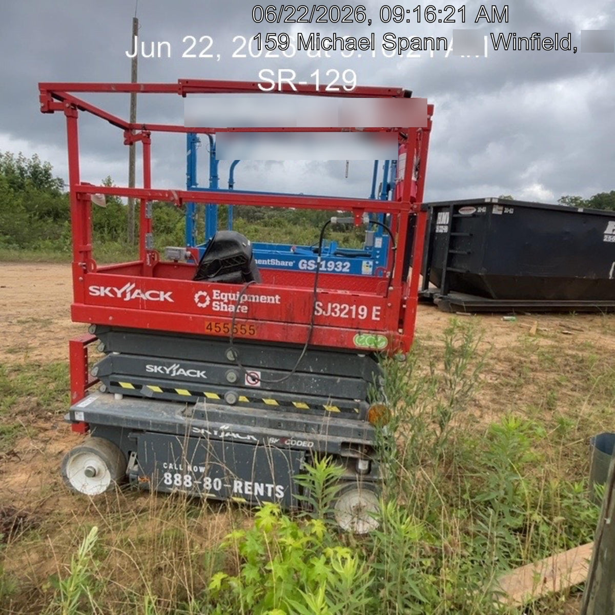 2024 Skyjack SJ3219 Electric Drive, Sld NM Tires, DBcns, RFRails, Power to Platform, T3 + Access Control