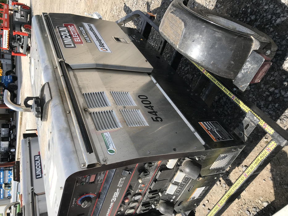 2019 Lincoln Electric Vantage 322 Welder Ready-Pak 3, Two wheel trailer, Fender and Light kit, Cable Rack