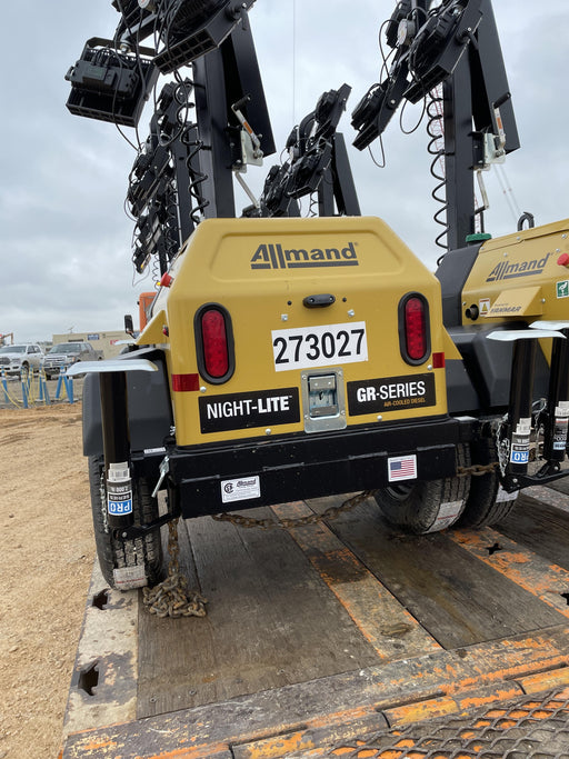 2022 Allmand NLV3GR (4) LED Light Fixture 350W, 23' Vertical Mast, 3kW Prime, Towable, ES Decals, T3