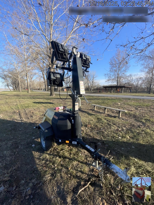 2020 Allmand NLV3GR (4) LED Light Fixture 350W, 23' Vertical Mast, 3kW Prime, Towable, Deep Sea L401, Leveling Jacks, Yanmar T4F 5.8hp