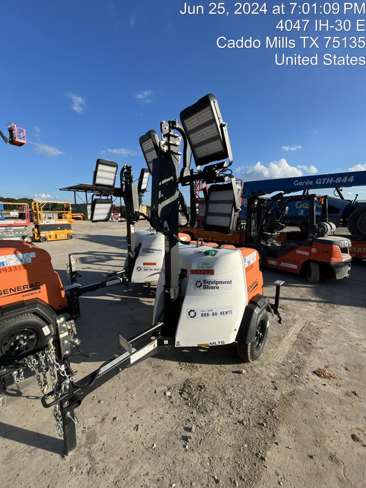 2024 Generac MLT2 Diesel, Flex Switch 120V Input, Powerzone Controller, 
(4) 320W LED Lights, 4kW Generator, 39.9 Gal Fuel Tank, 2" Ball, T3