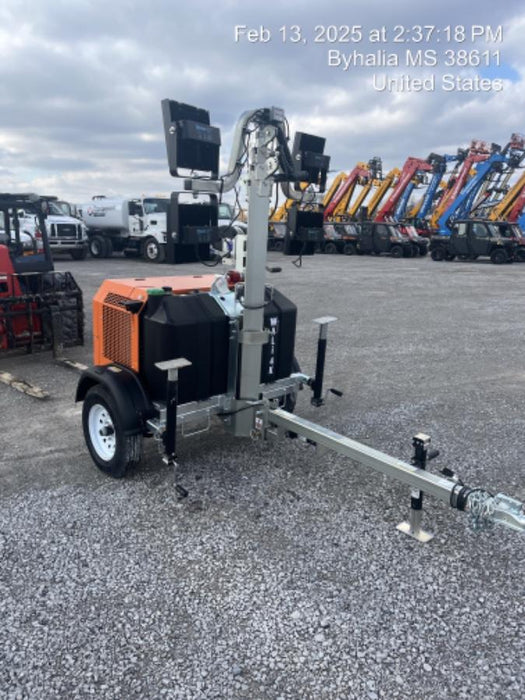 2025 Wanco WLTT-4MM4K Diesel, Mitsubishi L2E, 9.0HP @1800 rpm, Deep Sea Controller, Shore Power Plug, Auto Start, (4) 350W LED Floodlights, 4kW Generator, 60 Gal Fuel Tank, 2" Ball, T3