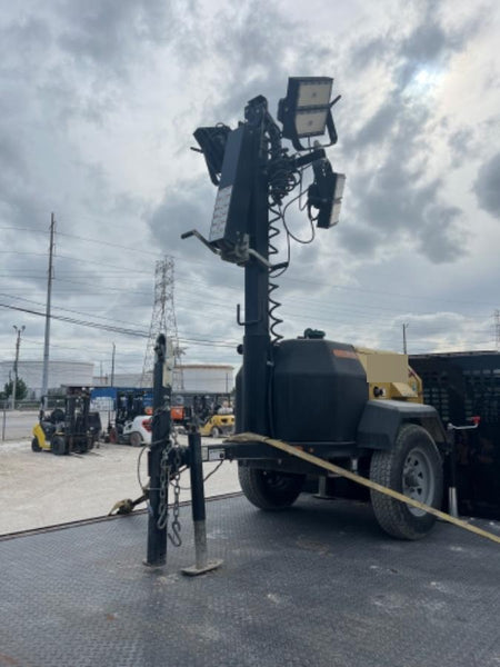 2022 Allmand NLV3GR (4) LED Light Fixture 350W, 23' Vertical Mast, 3kW Prime, Towable, ES Decals, T3