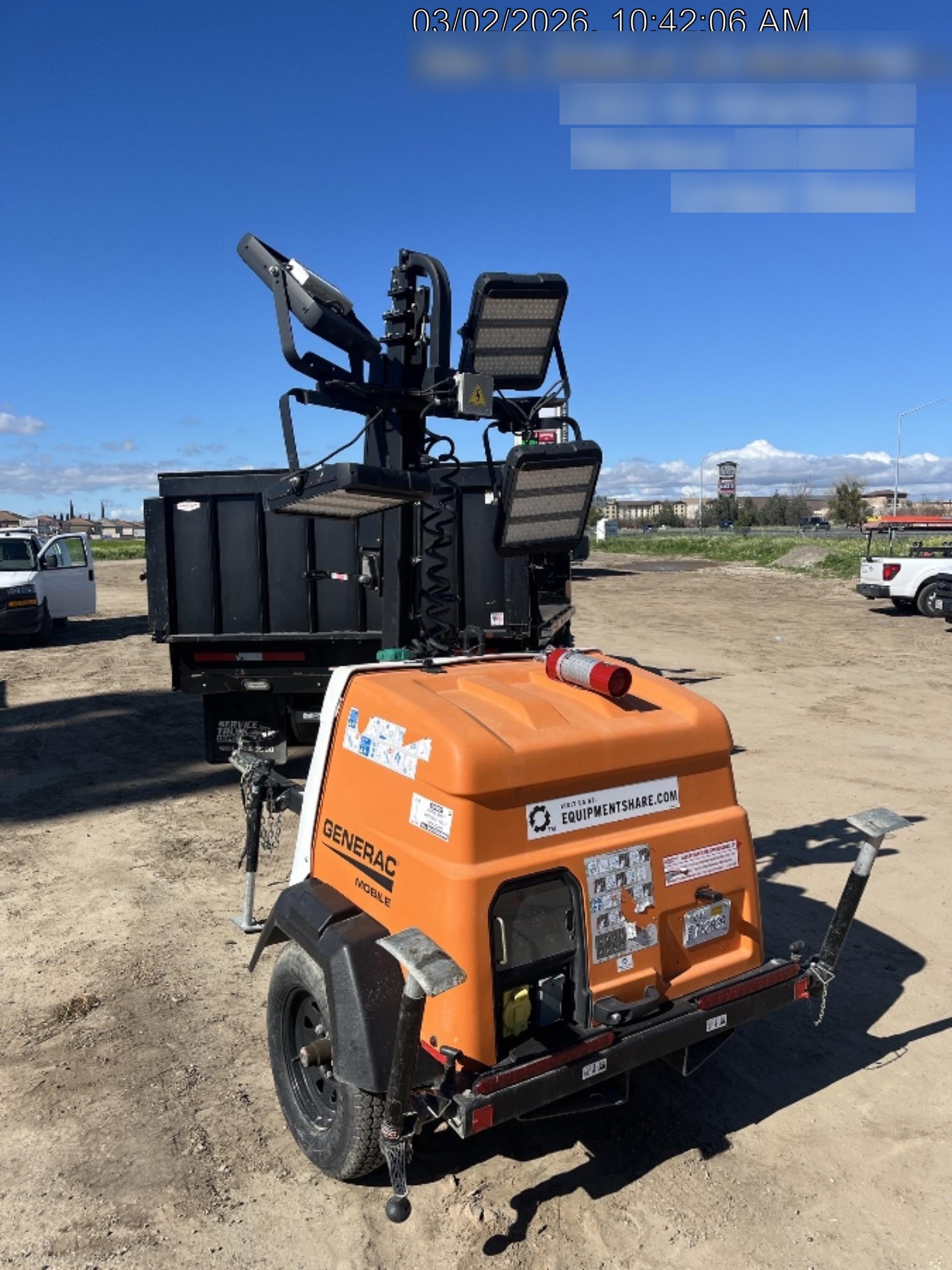 2023 Generac MLT2 Diesel, Flex Switch 120V Input, Powerzone Controller, (4) 320W LED Lights, 4kW Generator, 39.9 Gal Fuel Tank, 2" Ball, T3