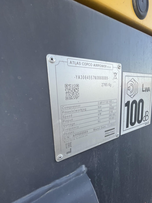 2023 ATLAS COPCO E-AIR V1100