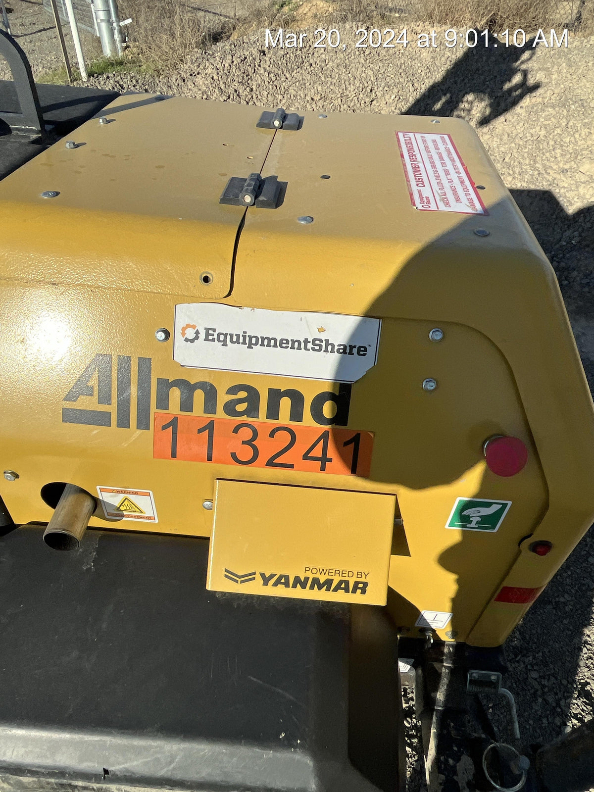 2020 Allmand NLV3GR (4) LED Light Fixture 350W, 23' Vertical Mast, 3kW Prime, Towable, Deep Sea L401, Leveling Jacks, Yanmar T4F 5.8hp